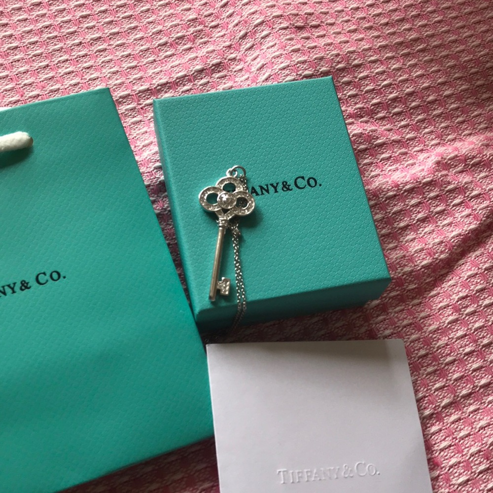 Tiffany & Co. Silver Key Pendant Necklace